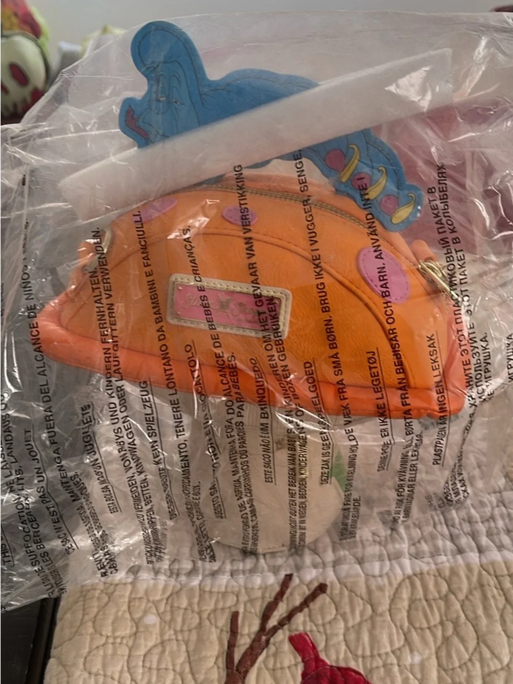 Disney Orange Mushroom Hat with Blue Accent Party Decor